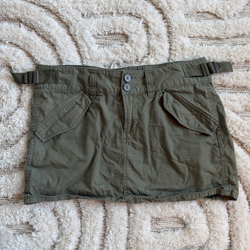 H&M Olive Mini Skirt